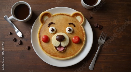 teddy bear with a cup of coffee