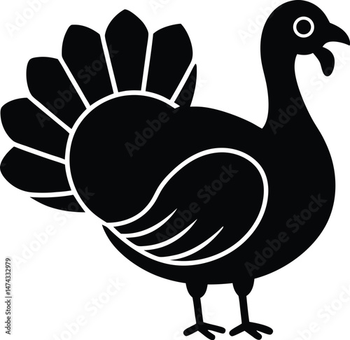 thanksgiving turkey icon vector illustration