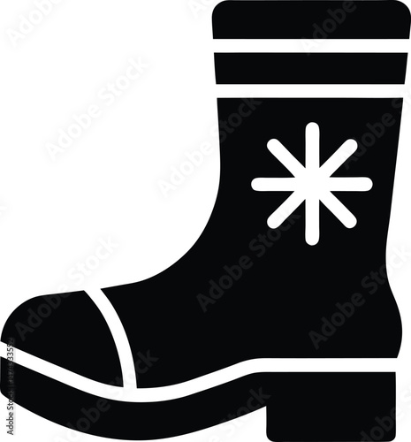 winter boots icon vector illustration