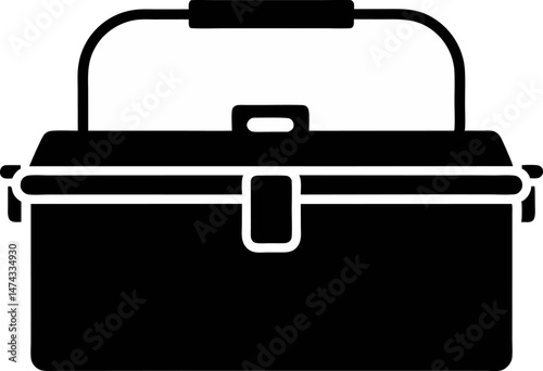 Tiffin Box Latch Silhouette Vector Illustration 
