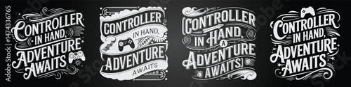 Inspirational Quote Typography with Virtual Game-Style Elements