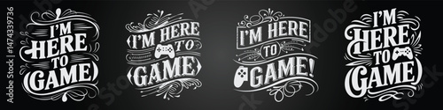 Techno Chalkboard Poster Layout with Game and Puzzle Elements