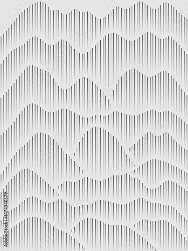 Mountain landscape in straight lines of minimalism. Vector illustration. Sketch for creativity.