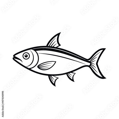 sardines fish line art illustration