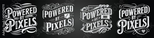 Blackboard Calligraphy with Cyber Themes and Sports Vibes