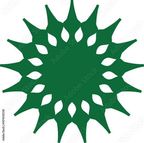 Green Flower Bac ...