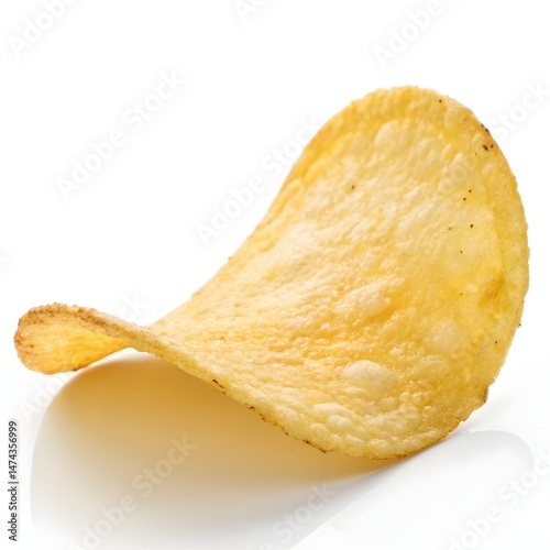 one potato chip illustration, on white background