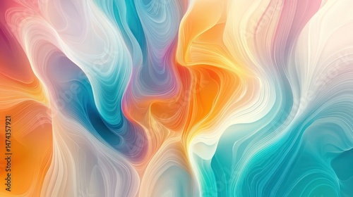 Beautiful Colorful Abstract Swirls Create A Visually Appealing Background Design