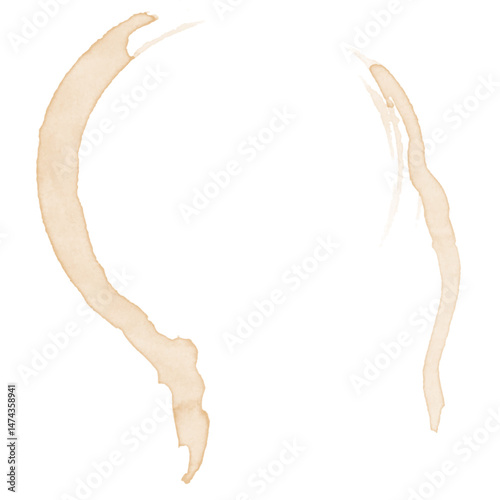 Collection Coffee Stain, Isolated On White Background, Vector Illustration