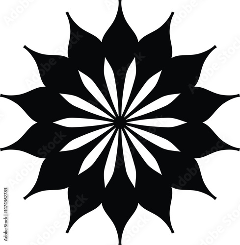 Black Flower Stock IIIustra ...