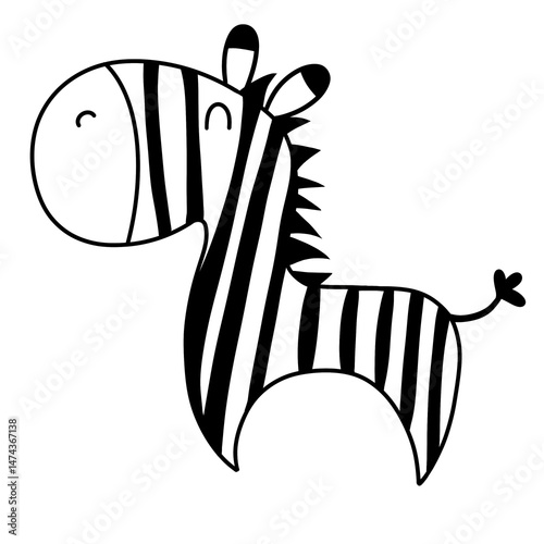 Colorful hand-painted cartoon horse pattern seamless stickers, miscellaneous, wrapping paper fashion clothing men and women children education