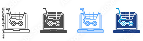 Ecommerce Platform Icon Set Multiple Style Collection