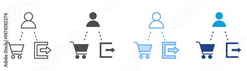 Conversion Rate Icon Set Multiple Style Collection