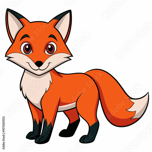 Crimson Fox art vector