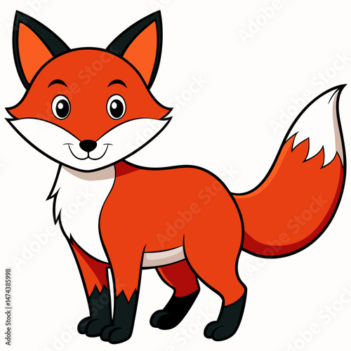 Crimson Fox art vector