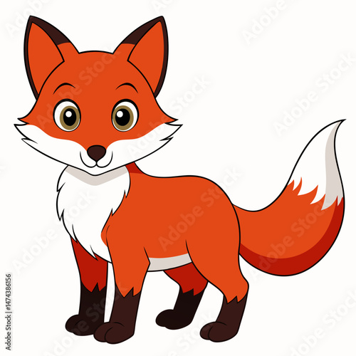 Crimson Fox art vector