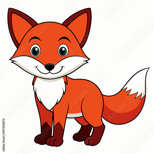 Crimson Fox art vector
