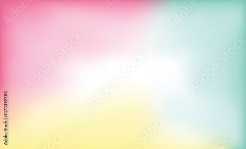 Colorful pastel gradient modern aesthetic background with soft pink, yellow, and mint tones.