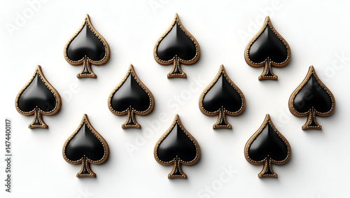 set of black and yellow drops