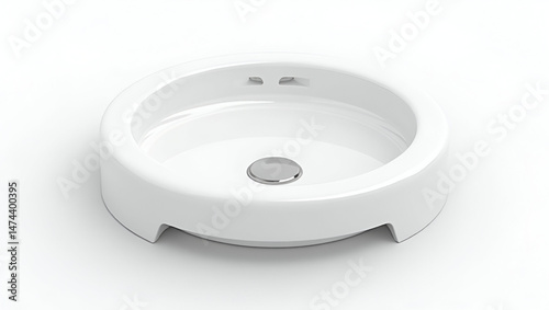 modern bathroom sink isolated on white