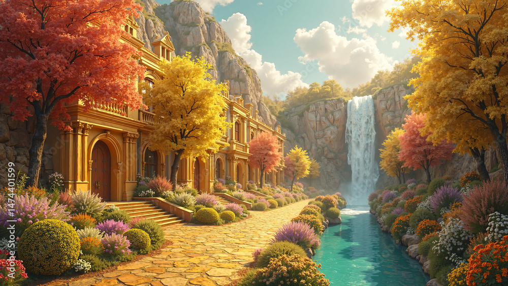 Fototapeta premium New Jerusalem in Heaven 