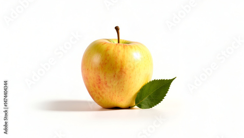 green apple on a white background