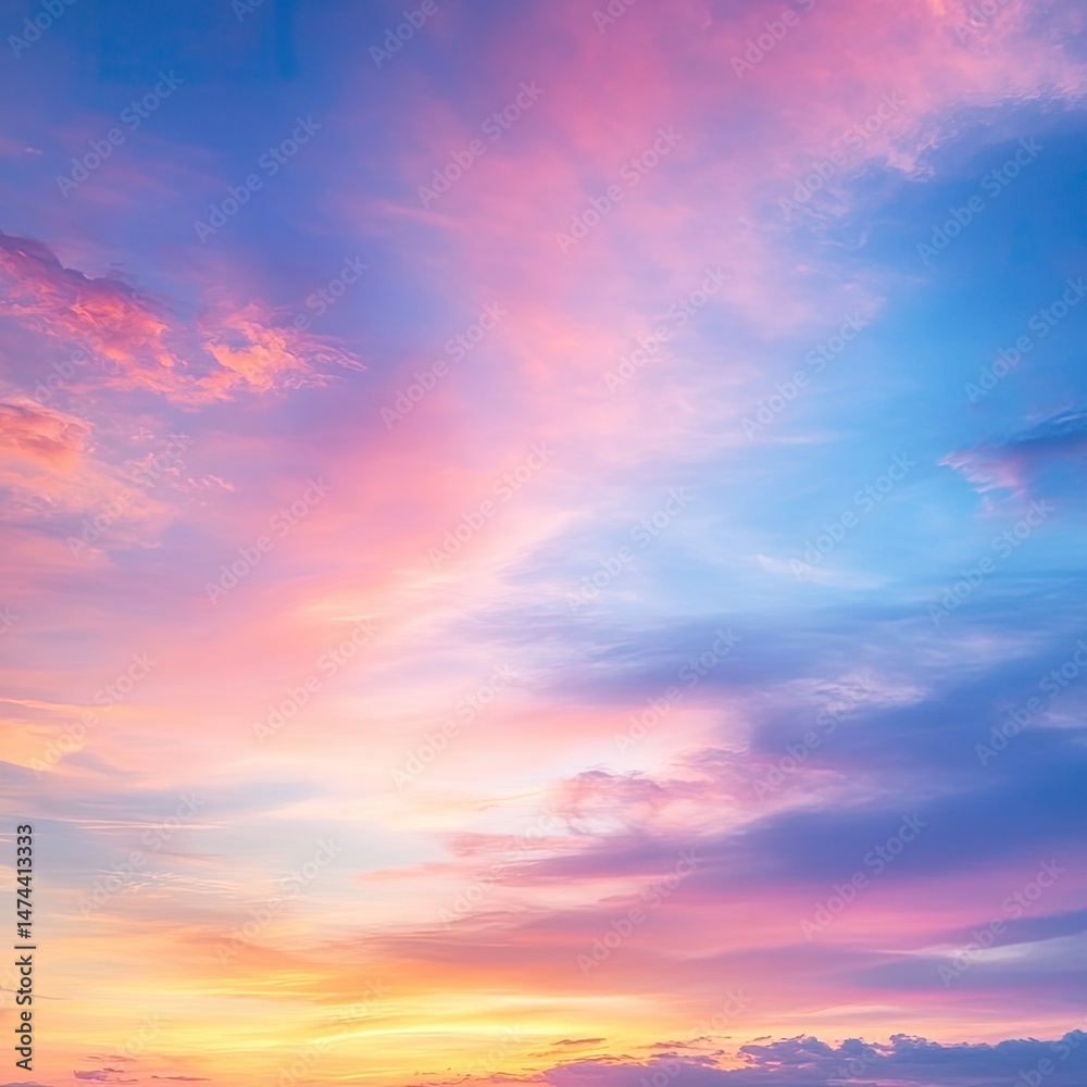 Obraz premium Vibrant sunset sky