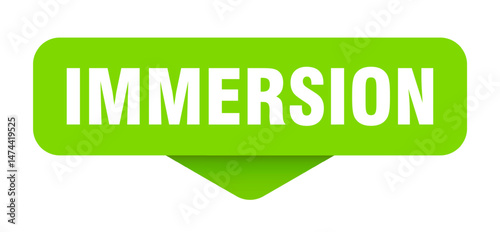 immersion sticker. immersion sign on transparent background