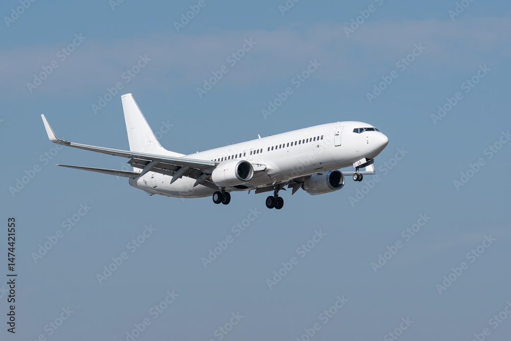 Obraz premium Samolot podchodzący do lądowania