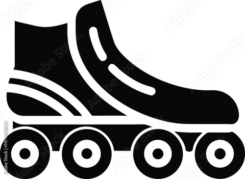 rollerblading vector icon.