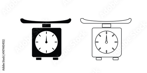 Food scale device icon vector illustration graphic design