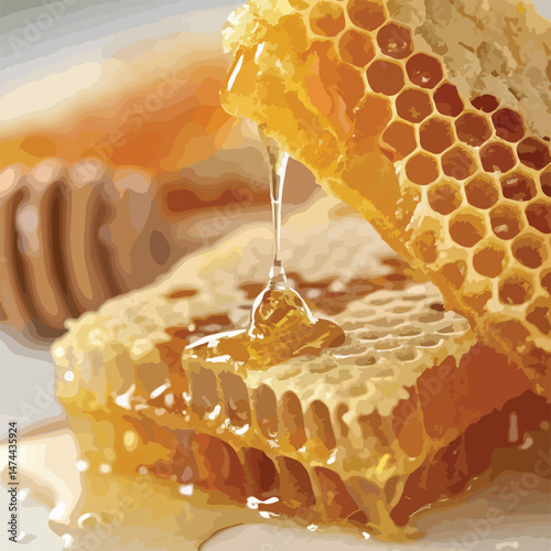 honeycomb with honey