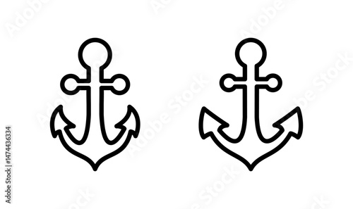 Anchor icon logo design. Anchor sign and symbol. Anchor marine icon.