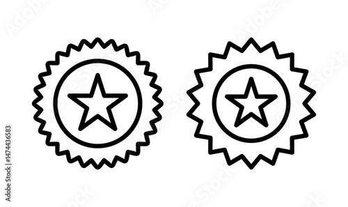 Badge icon logo design. Awards icon vector. Achieve sign and symbols. Stamp