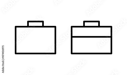Briefcase icon logo design. suitcase sign and symbol. luggage symbol.