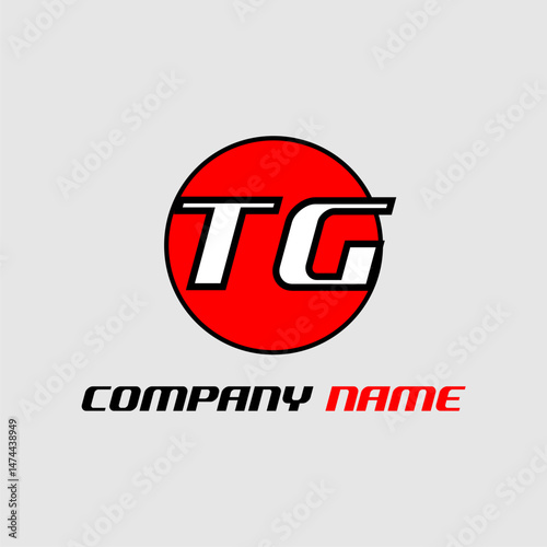 TG initial monogram logo with creative circle style design