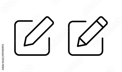 Edit icon logo design. edit document sign and symbol. edit text icon. pencil. sign up