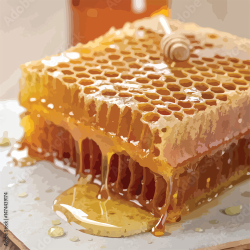 honeycomb with honey