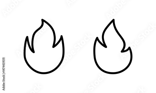 Fire icon logo design. fire sign and symbol