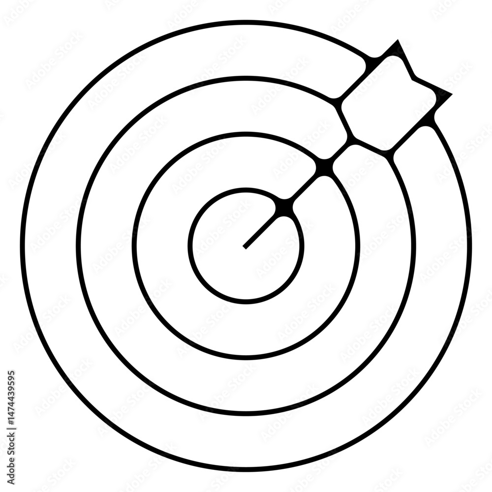 icone symbole pictogramme entreprise success cible rouge objectif