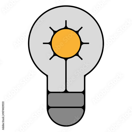 icone symbole pictogramme entreprise success ampoule jaune