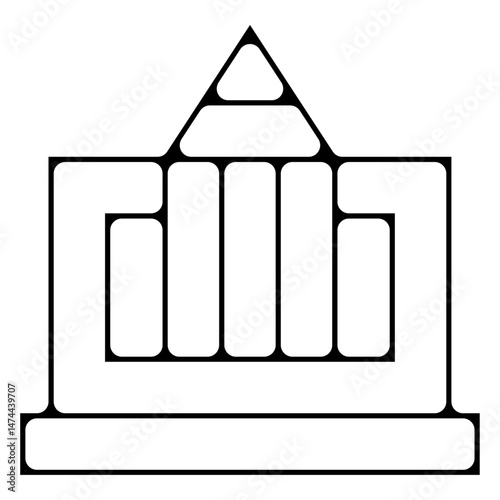 icone symbole pictogramme entreprise success ecran ojectif graff