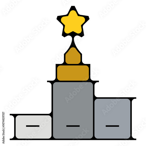 icone symbole pictogramme entreprise success podium trophee