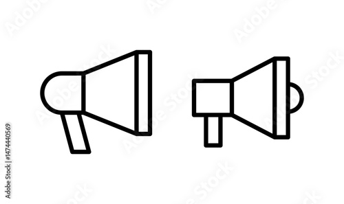 Megaphone icon logo design. Loudspeaker sign and symbol