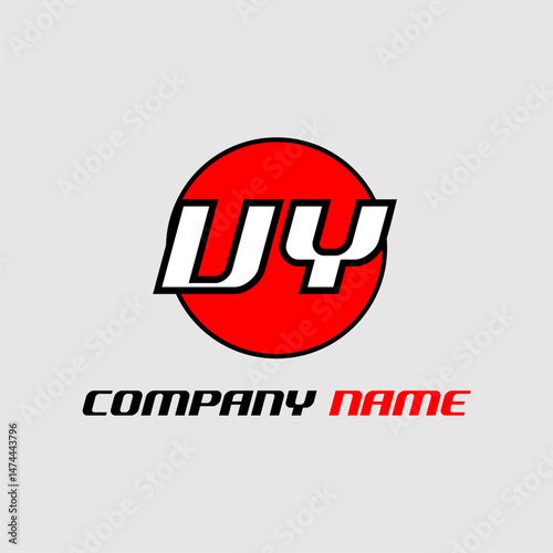 VY initial monogram logo with creative circle style design photo