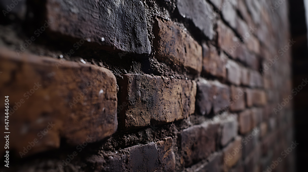 Fototapeta premium Close-Up of Weathered Brick Wall