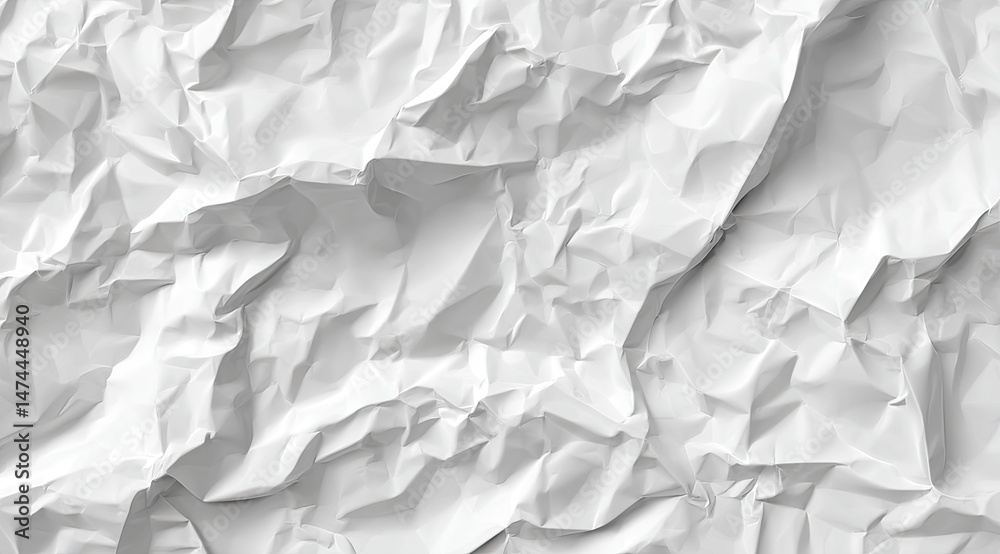Obraz premium Wrinkled white paper texture