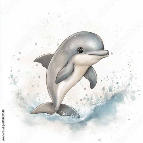 Dauphin s'amusant dans l'eau 