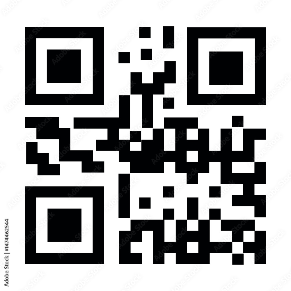 Qr code on white background