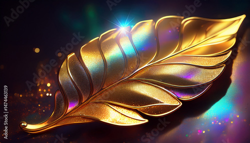 shiny gold leaf iridescent holographic sheen elegant glitter